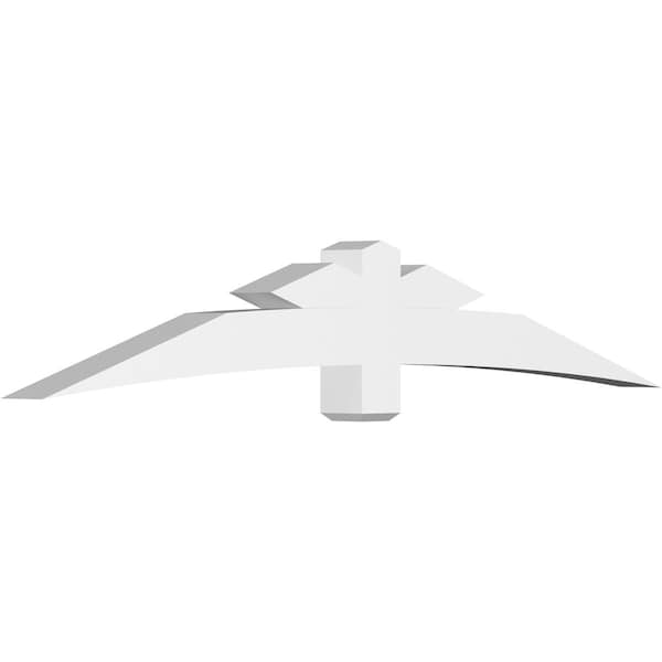 Ekena Millwork Alberta Architectural Grade PVC Gable Bracket, 96"W x 16"H x 6"D x 6"F, 4/12 Pitch GBP096X16X0606ALB00 - main